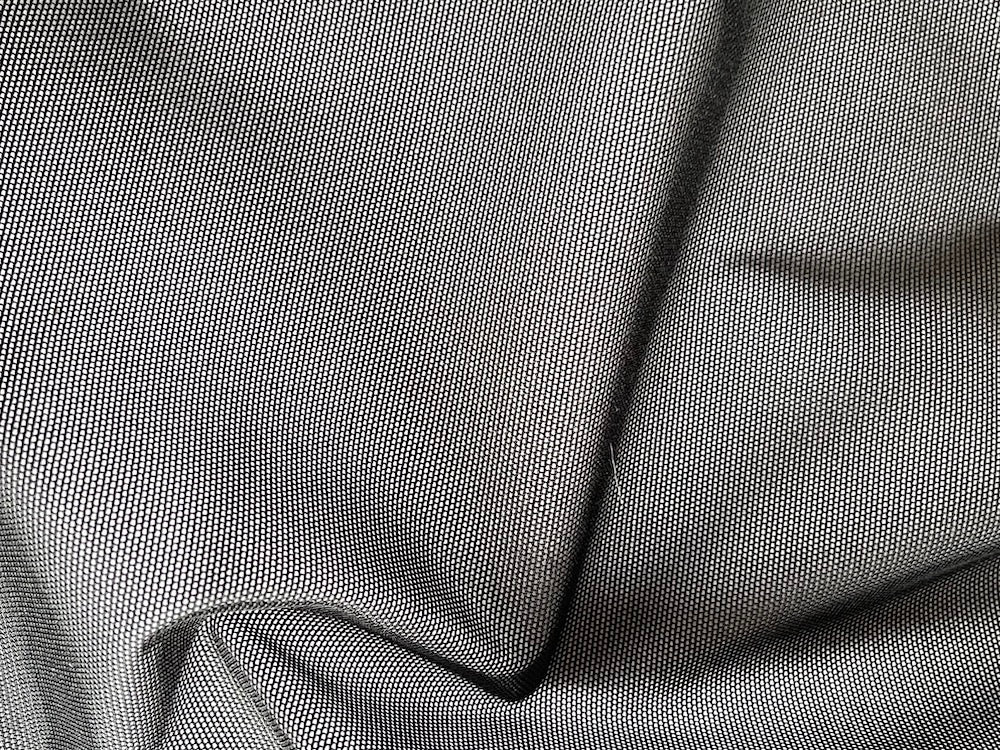 Sophisticated Black Stretch Polyester Mesh