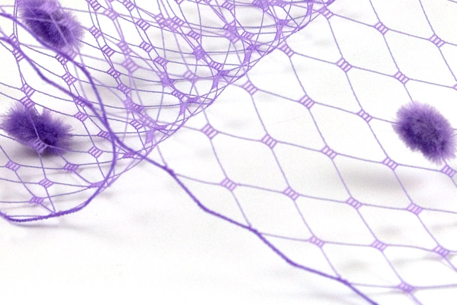9" Lilac Flocked Russian Netting