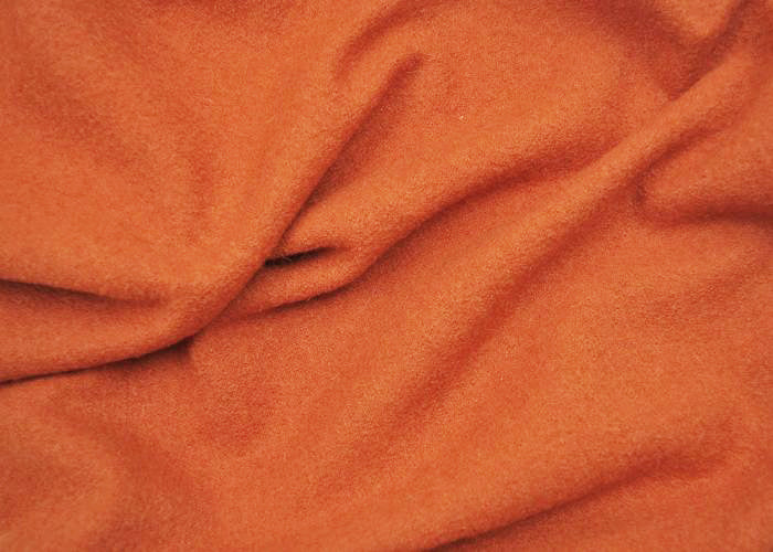 Burnt Orange 18 oz. Boiled Wool Coating (Made in the Netherlands)