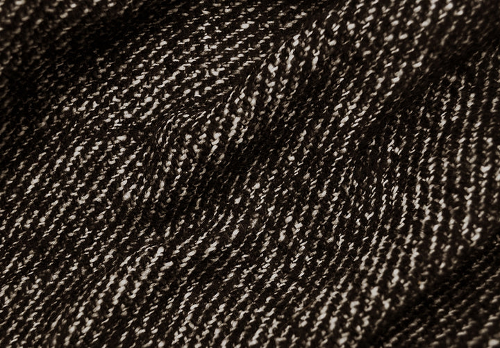 Designer Night & Day Bouclé Tweed Wool & Mohair Coating (Made in Italy)