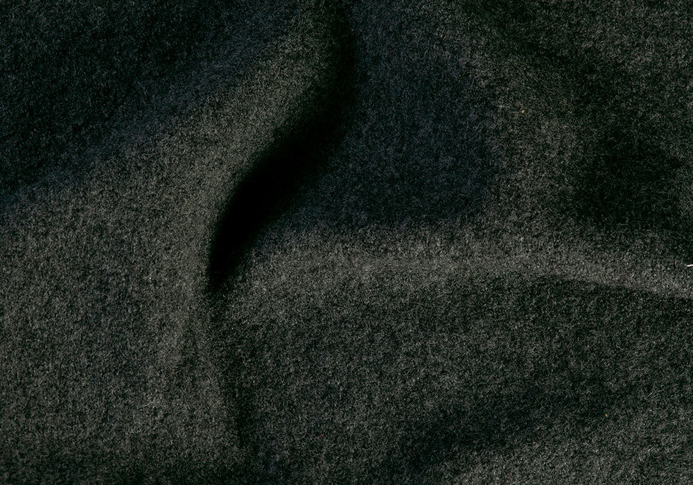 Charcoal Grey Boiled Wool Coating (Made in Italy)
