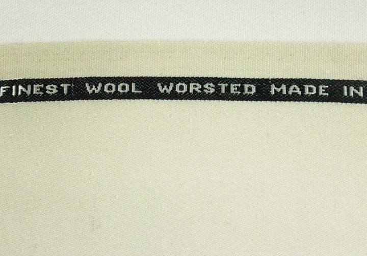 Ivory Worsted Wool & Mohair Suiting (Made in England)