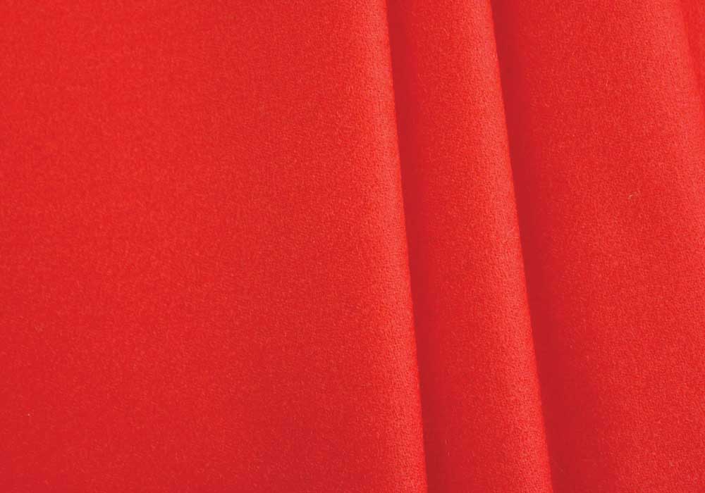 Vibrant Poppy Orange Stretch Wool Flannel (Made in Italy)