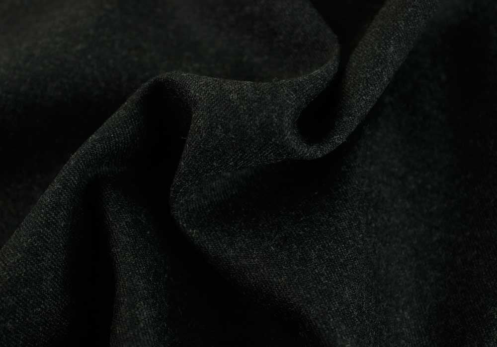 Charcoal Grey Stretch Wool Flannel (Made in Italy)