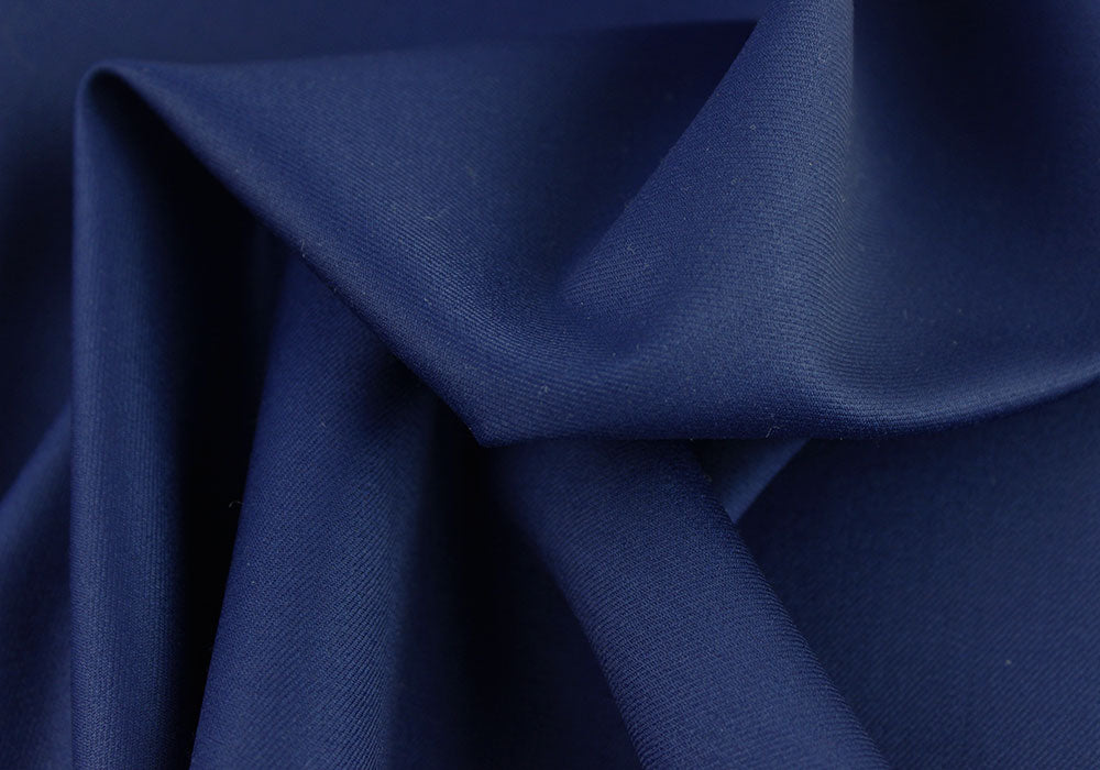 Super 150s Bright Navy Blue Selvedged Wool Twill (Made in Italy)