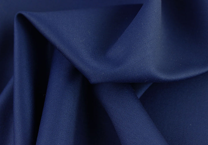 Super 150s Bright Navy Blue Selvedged Wool Twill (Made in Italy)