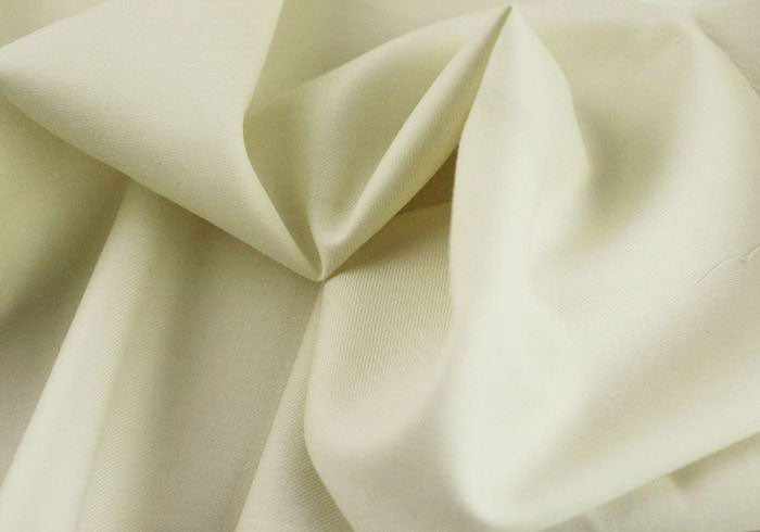 Selvedged Ivory Wool Twill (Made in Italy)