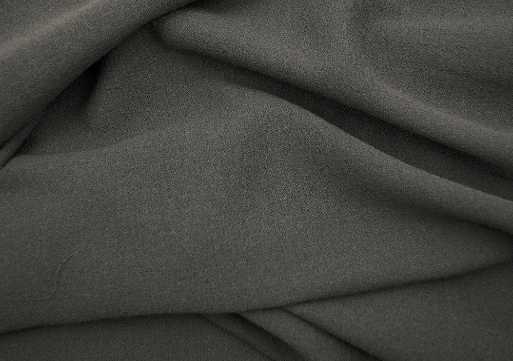 Selvedged Slate Grey-Blue Finest Wool Double-Crepe (Made in Italy)