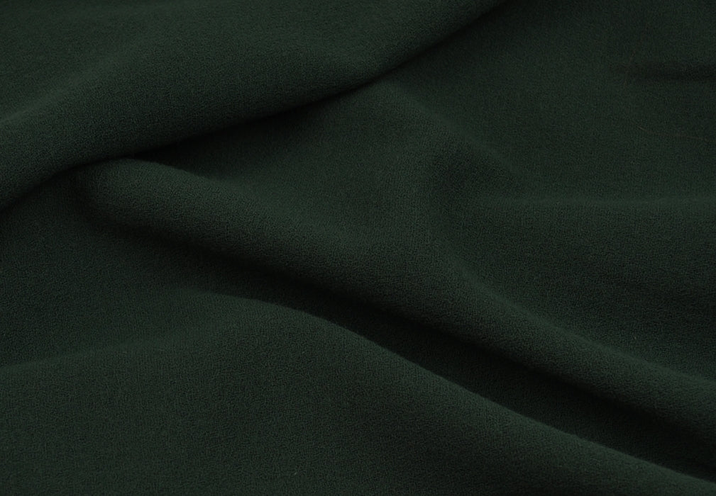 Selvedged Dark Spruce Green Finest Wool Crepe (Made in Italy)