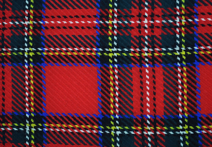 Midweight Soft Classic Tartan Red Plaid Wool