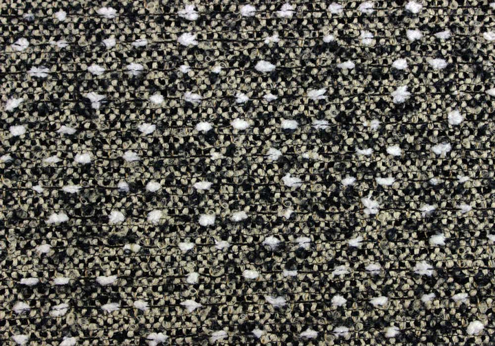 Cream & Black Wool Blend Tweed Bouclé (Made in Spain)