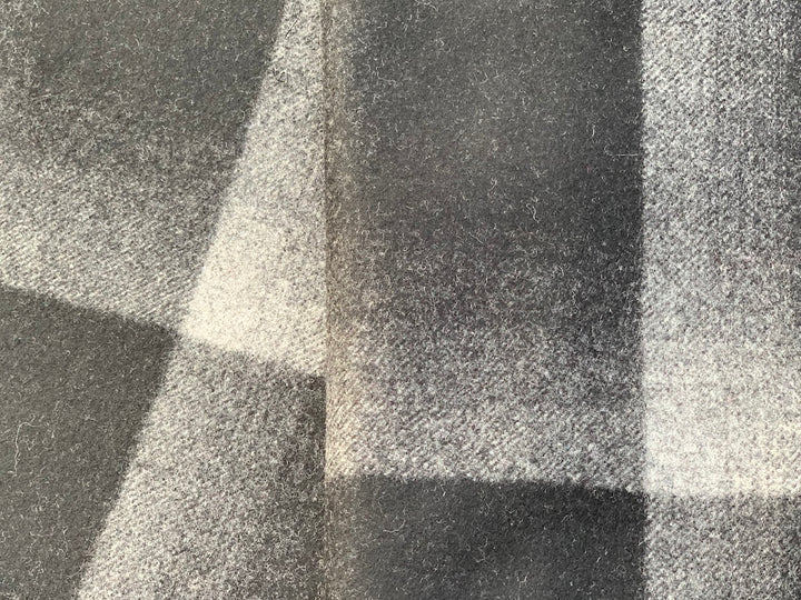 Stella McCartney Foggy Night Large-Scale Wool Plaid  (Made in Italy)