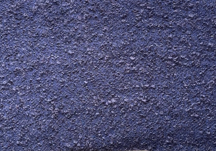 Couture Elegant Midnight Navy Wool Blend Bouclé (Made in Italy)