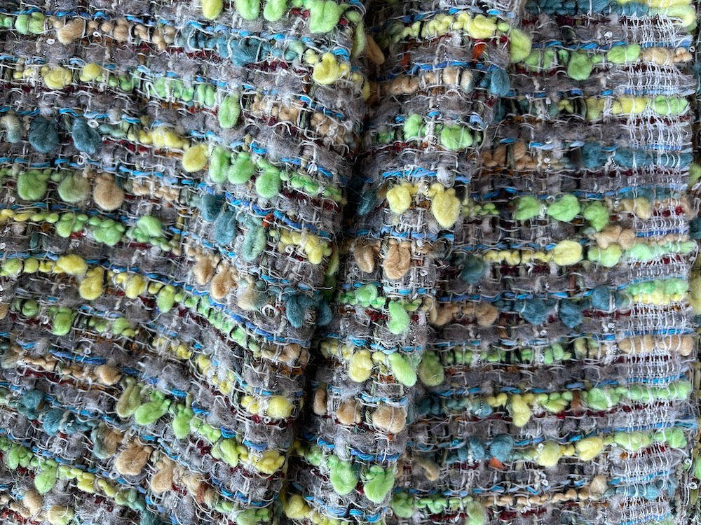 Pastel Party Mint Wool Blend Tweed Bouclé (Made in Italy)