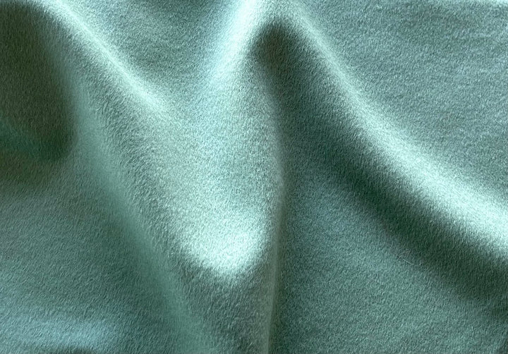 Cool Sea Mist Green Cashmere Blend Coating (Made in Italy)