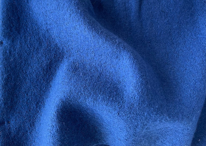 Light Ultramarine Blue Boiled Wool Blend Coating (Made in Germany)