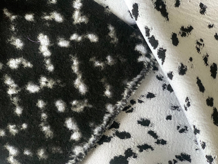 Aquilino Rimondi Dalmatian-Inspired Reversible Wool & Silk Blend Coating (Made in Italy)