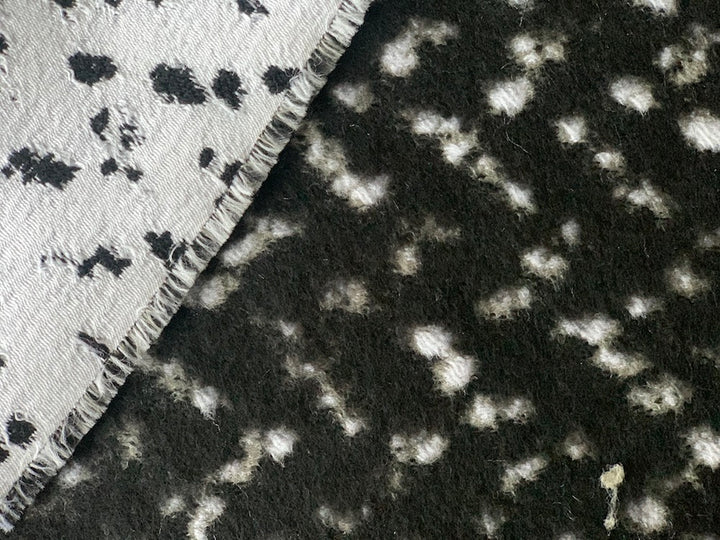 Aquilino Rimondi Dalmatian-Inspired Reversible Wool & Silk Blend Coating (Made in Italy)