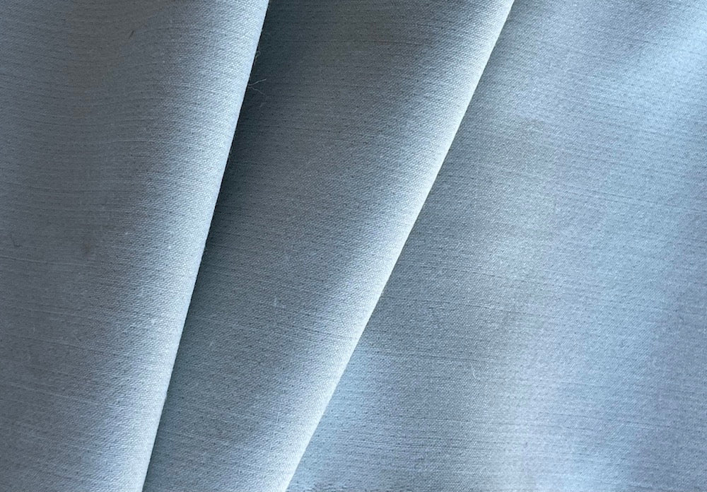 Whispy Baby Blue Stretch Wool Coating (Made in Italy)