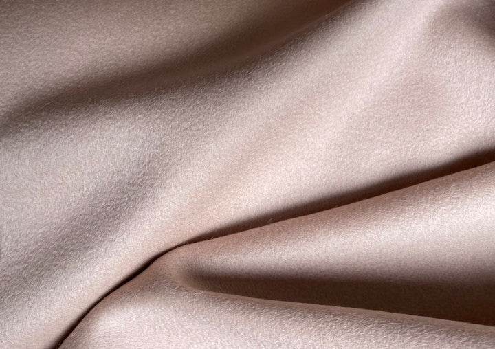 Sandy Ballet Blush Cashmere & Wool Blend Melton Coating (Made in Italy)