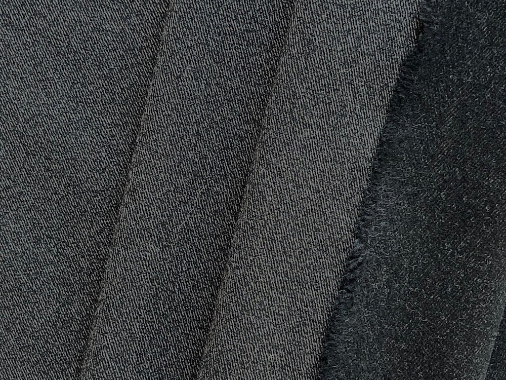 wool fabric, Anthracite Grey Twill Wool Blend Coating (Made