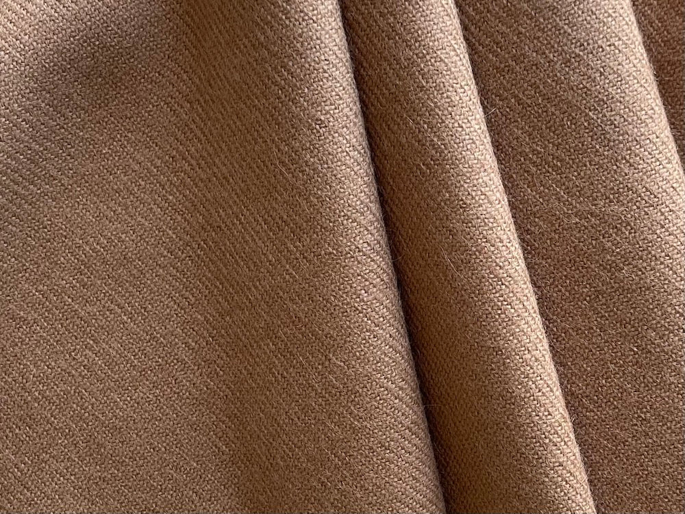 Italian Designer Deadstock – Wool/Polyester/Mohair Coating - Camel