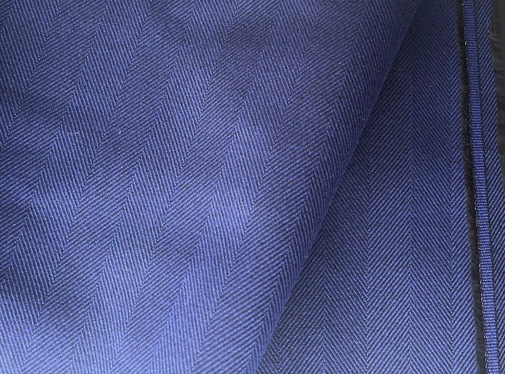 Rich Sapphire Double-Faced Water-Resistant Twill Wool Coating