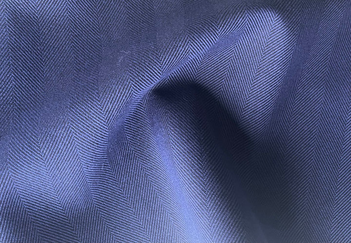 Rich Sapphire Double-Faced Water-Resistant Twill Wool Coating