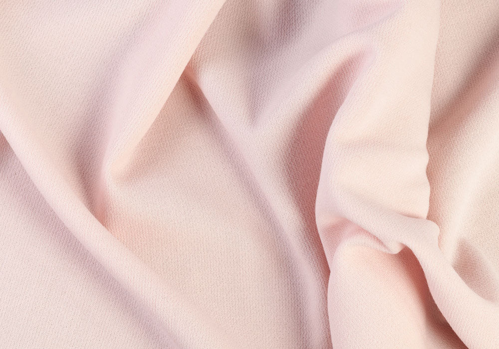 Pale Rose Pink Wool Double-Crepe