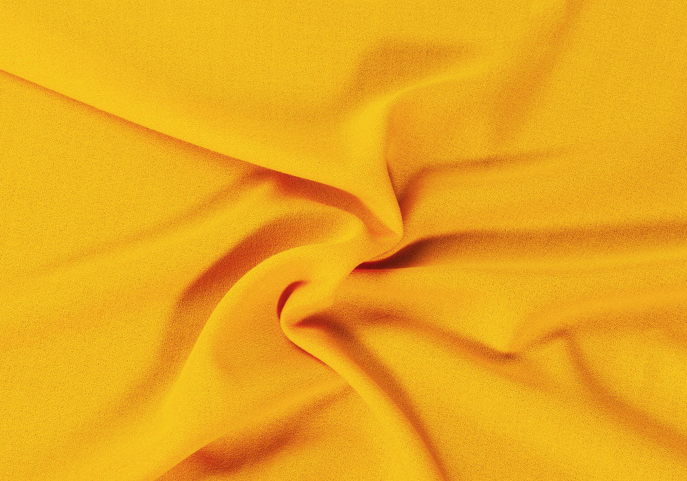 Vibrant Taxicab Yellow Wool Crepe (Made in Italy)