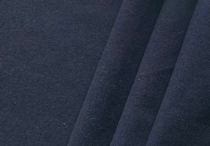 Rich Navy Wool & Cashmere Flannel (Made in Italy)