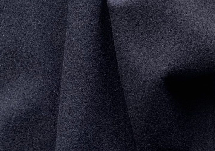 Rich Navy Wool & Cashmere Flannel (Made in Italy)