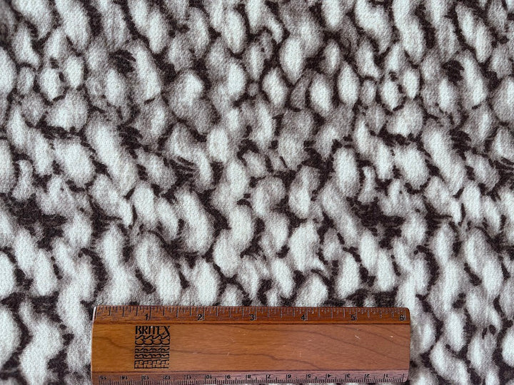Pebbled Leopard Wool Double-Crepe (Made in Italy)