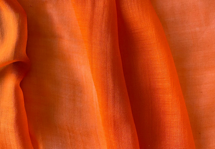 Loro Piana Elegant Sheer Tangerine Cashmere (Made in Italy)