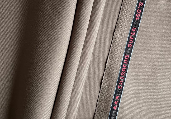 Super 150s Chamoisee Khaki Selvedged Wool (Made in Italy)