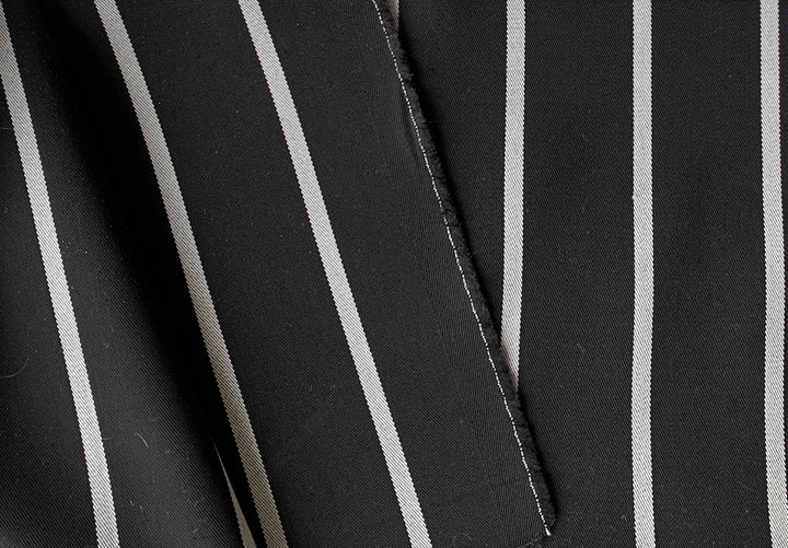 Lanificio G.B. Cont Black & White Wool Gabardine (Made in Italy)