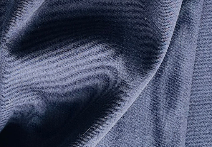 Fluid Inky Navy Blue Wool Twill (Made in Italy)