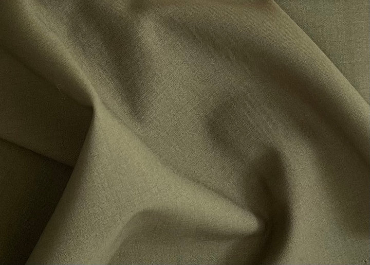 Shadowed Olive Stretch Wool (Made in Italy)