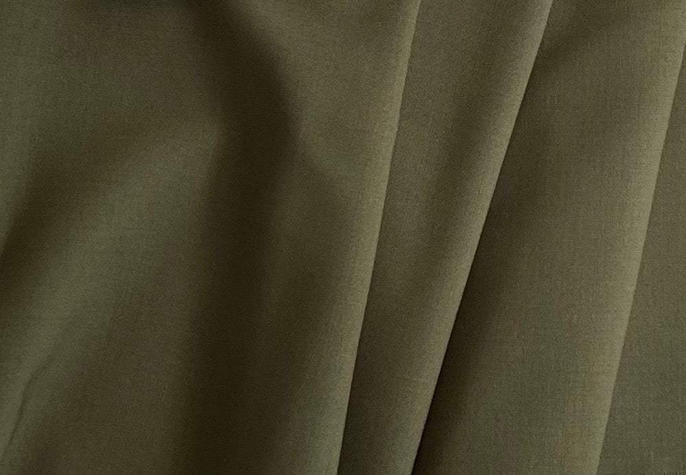 Shadowed Olive Stretch Wool (Made in Italy)