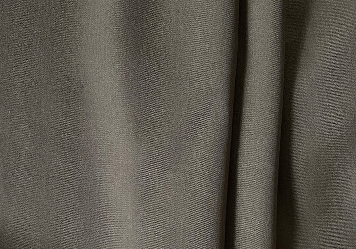 Selvedged Walnut Brown Worsted Wool Gabardine (Made in Italy)