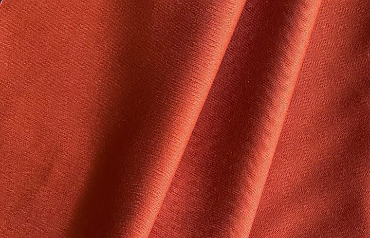 Selvedged Coppered Rust Stretch Wool Twill (Made in Italy)