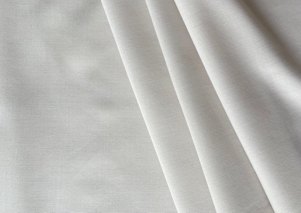 Light-Weight Overcast Cloud White Stretch Wool (Made in Italy)