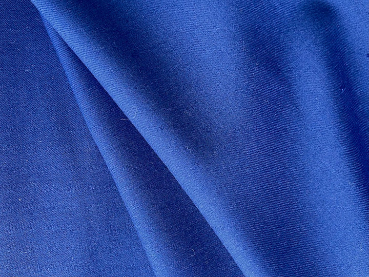 Dramatic Cobalt Stretch Wool Twill (Made in Italy)
