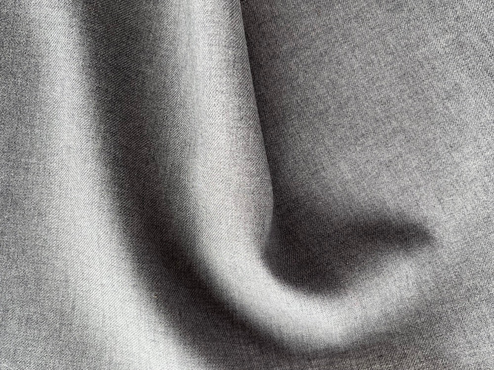 Heathered Pewter Grey Stretch Wool