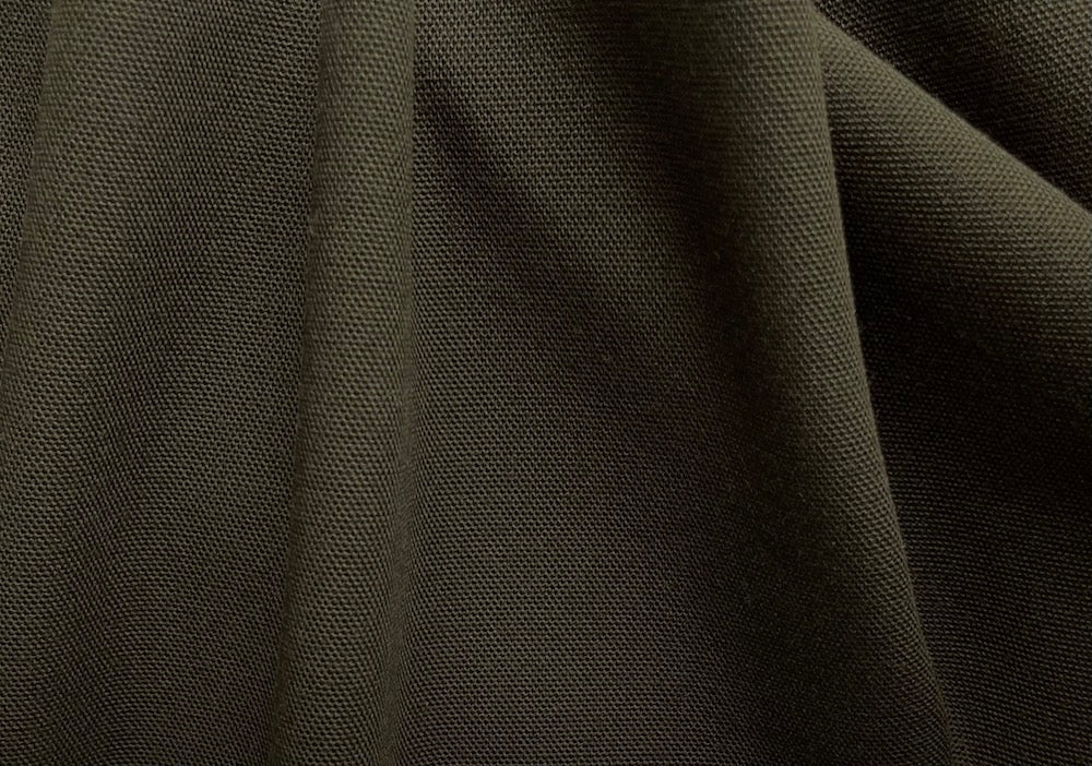 Dark Olive Wool Pinpoint Twill Suiting (Made in Japan)