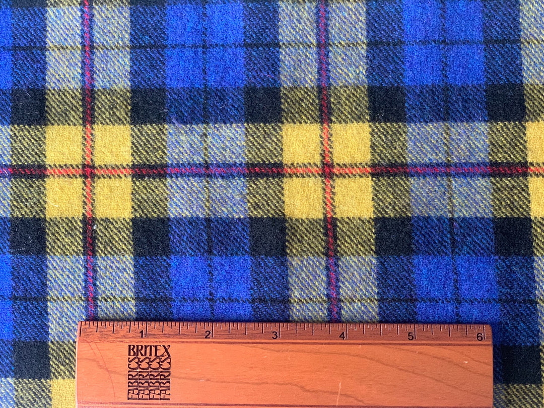 Moschino Royal Plaid Brushed Wool Blend (Made in Italy)