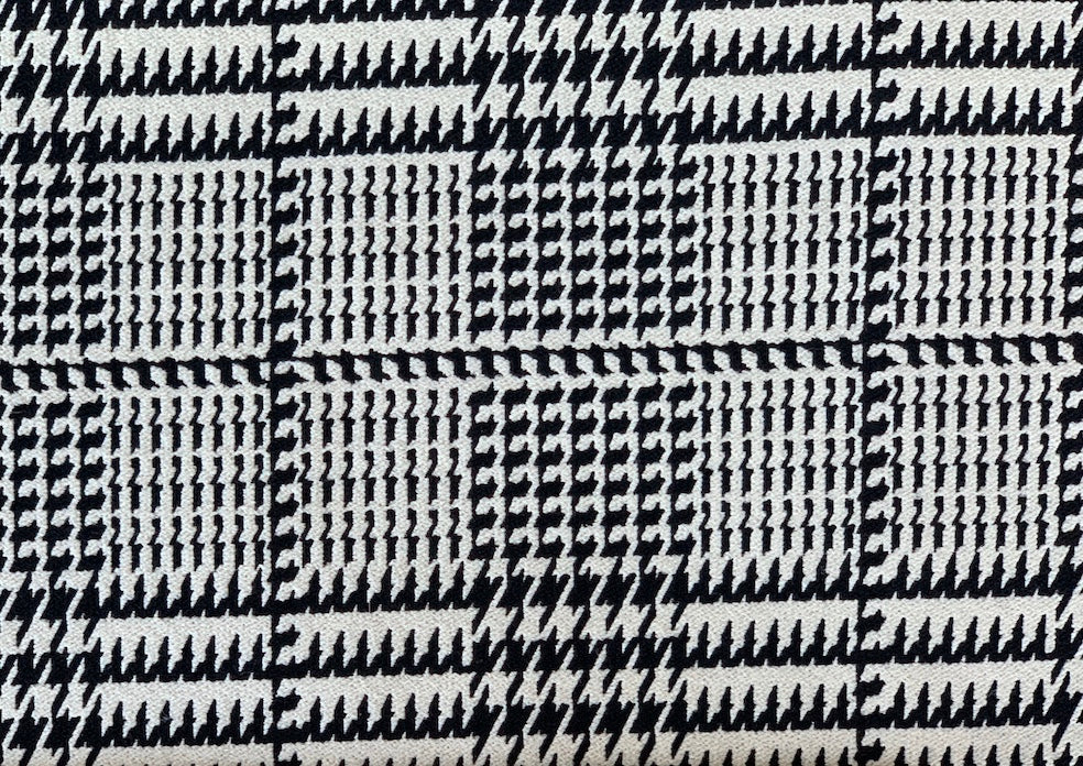 Mock Glen Plaid Houndstooth Silk Blend Bouclé  (Made in Italy)