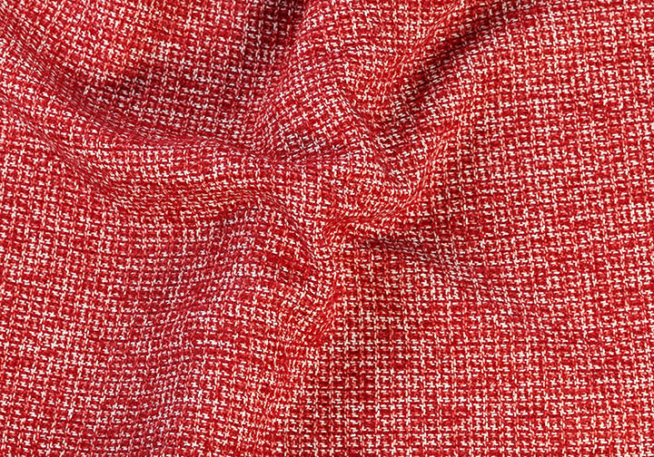 Red & White Alpaca Blend Tweed (Made In Italy)
