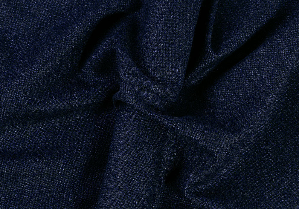 Bright Denim Blue Virgin Wool Twill (Made in Italy)