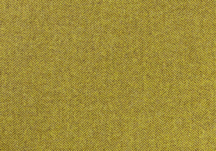 Pea Green & Umber Herringbone Wool Tweed (Made in Ireland)